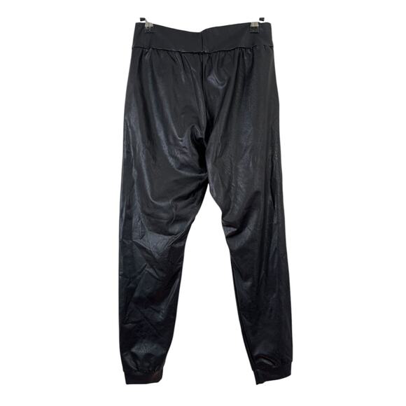 Commando Black Faux Leather Jogger Pants Small Comfort Chic Pull On Minimal - Picture 8 of 10